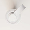 PROMIXX Ecozen Hybrid water bottle in Ceramic White / Cool Gray — top-down view of the lid, showing the carry loop and round flip button embossed with the PROMIXX X.